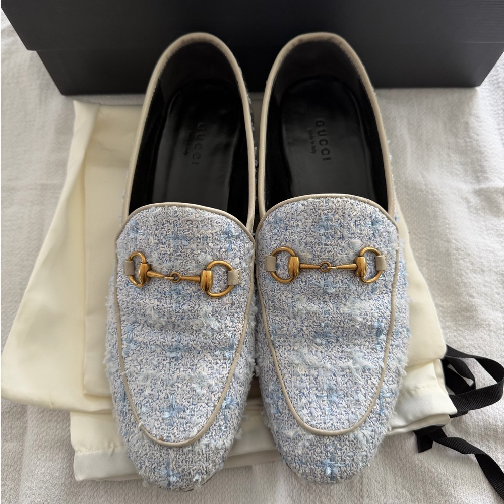 Blue Gucci loafers for sale! Size 37.5.